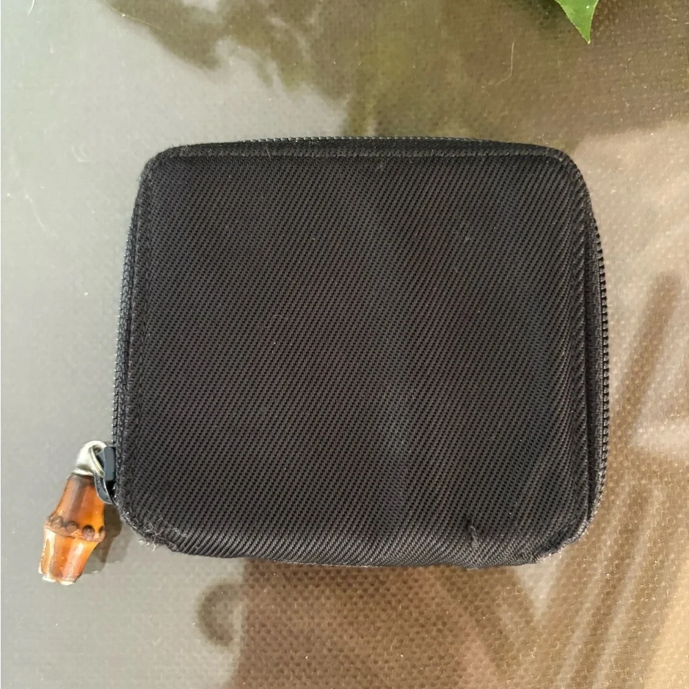 Gucci Bamboo Compact Black Zip Wallet + Key Holder Excellent Condition - Picture 4 of 11